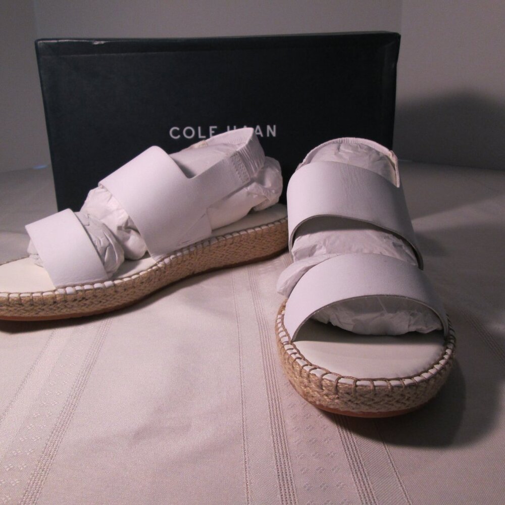 Cole Haan CloudFeel Leather Espadrille Sandals 11M - Picture 9 of 12